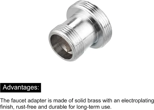 Miniatura 5 de uxcell Adaptador de grifo, 4 piezas M16mmx6mm rosca macho a M22mmx6mm rosca macho latón grifo aireador conector para cocina baño fregadero