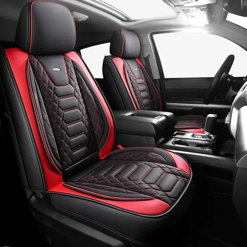 Miniatura 12 de FREESOO Juego completo de fundas de asiento Tundra 2014-2021, aptas para Toyota Tundra Crewmax Cab, fundas de asiento de camión personalizadas