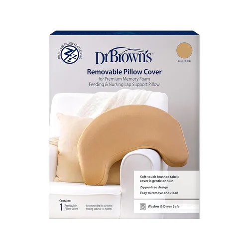Miniatura 6 de Dr. Brown's Almohada de lactancia con funda lavable, almohada de apoyo para regazo de lactancia, espuma viscoelástica premium, firme y sensible