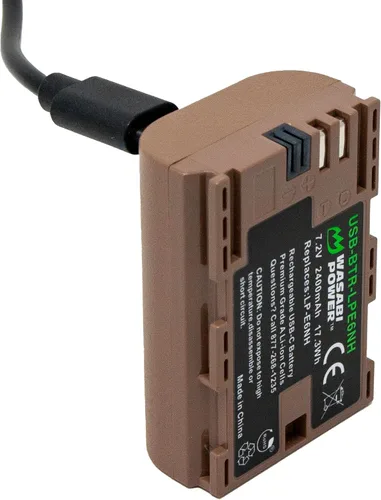 Miniatura 5 de Wasabi Power Batería USB (Serie Ginger) LP-E6NH Reemplazo para Canon EOS 5D Mark III/IV, 5DS, 5DS R, 6D, 6D Mark II, 7D, 7D Mark II, 70D, 80D, 90D