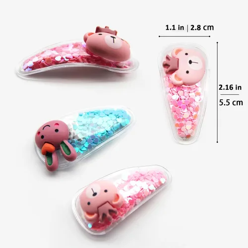 Miniatura 2 de TANLOMY Pinza para el pelo, pinzas para el pelo para niña, pinzas para el cabello para niños pequeños y niñas, pinzas de lazo con lentejuelas