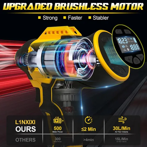 Miniatura 2 de Inflador de neumáticos, compresor de aire portátil para DeWalt 20v Max Battery Power, bomba de aire eléctrica portátil inalámbrica de 160 PSI