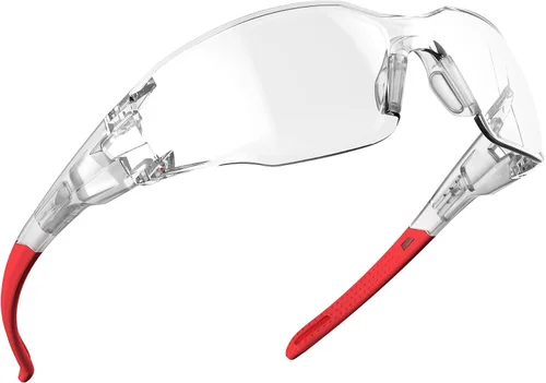 Miniatura 10 de DILANCO Gafas de seguridad transparentes, marcos ajustables y resistentes a los arañazos con agarres antideslizantes para mujeres y hombres