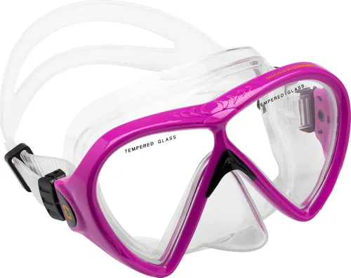 Cressi Máscara de snorkel de silicona de doble lente para adultos con correas ajustables - Samurai: Diseñado en Italia por Cressi