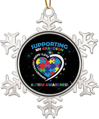 Miniatura 11 de Adornos de decoración de árbol, Comportamiento es comunicación, adornos para autismo, decoraciones de conciencia sobre el autismo, decoraciones