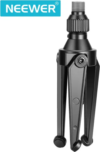 Miniatura 2 de Neewer Mini trípode plegable de hierro para micrófono, altura ajustable de 4.9 a 7.5 pulgadas/4.9-7.5 in para conferencias, podcasts, chat en línea