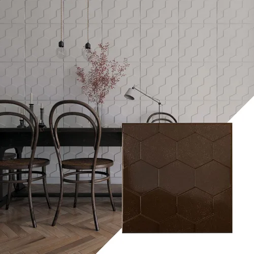 Miniatura 14 de Ekena Millwork WP20X20HBWH 19 5/8 pulgadas de ancho x 19 5/8 pulgadas de alto Panal EnduraWall Decorativo 3D Panel de Pared Cubre 2.67 pies cuadrados