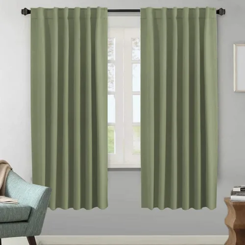 Miniatura 114 de H.VERSAILTEX Cortinas opacas con aislamiento térmico, paneles de tratamiento de ventana, cortinas opacas para oscurecer la habitación, cortinas Gris