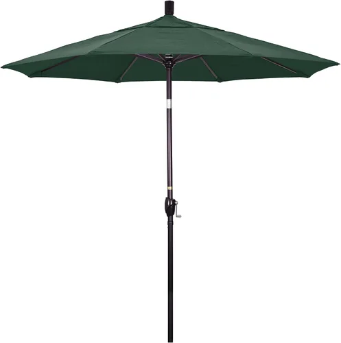 Miniatura 21 de California Umbrella Sombrilla redonda de aluminio de 7.5 pies, manivela elevadora, botón de inclinación, poste de bronce, Sunbrella Air Blue