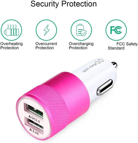 Miniatura 4 de Cargador rápido USB C para Moto Edge/G Power/Stylus/Razr/One 5G Ace/G100, Moto G10 G9 G8 G7 Power Plus Play, G6 X4 Z4 Z3 Z2 Z Play Force Droid Rosado