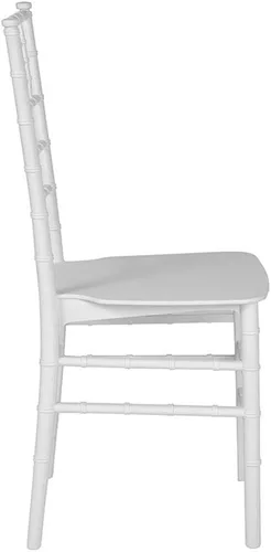 Miniatura 4 de Flash Furniture Paquete de 2 sillas Chiavari apilables de resina blanca de la serie HERCULES Blanco