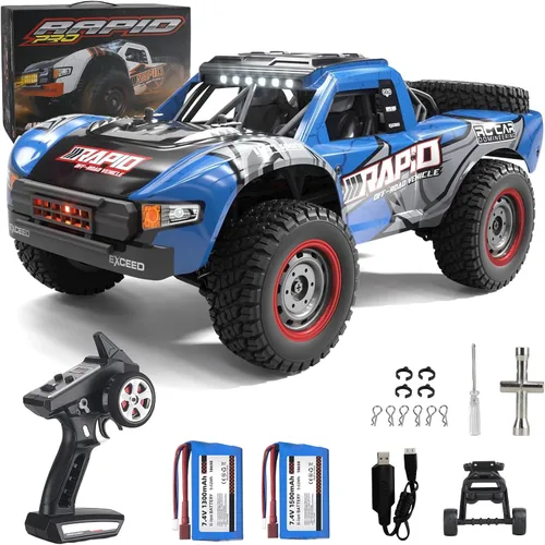 Autos RC 1:14 Camión RC 30 MPH 4WD Auto de Control Remoto Todo Terreno Carro Trofeo para Adultos Niños Juguetes Rápidos Todoterreno RC Buggy Big