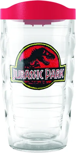 Tervis Vaso aislado de doble pared con logotipo jurásico universal fabricado en Estados Unidos mantiene las bebidas frías y calientes, 10 onzas,