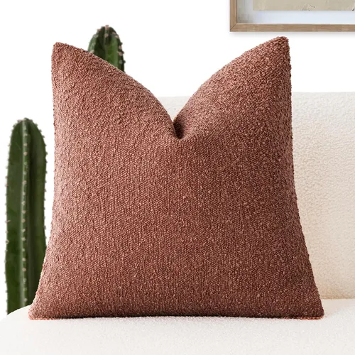 Miniatura 47 de Foindtower Fundas de almohada decorativas con textura de boucle, fundas de almohada sólidas, neutrales, suaves y acogedoras para silla, sofá