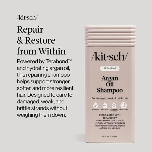 Miniatura 6 de Kitsch Champú de aceite de argán para el crecimiento del cabello - Champú reparador para el cabello para mujeres y hombres con Terabond™ - Cuidado