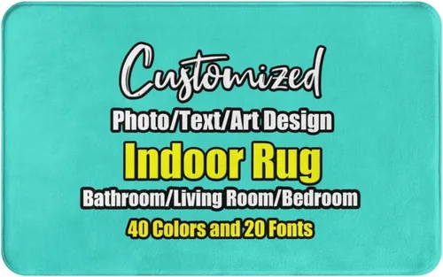 Miniatura 81 de sophiehome Customzied - Alfombras de baño con imagen de texto, alfombra de franela personalizada para interiores para el hogar, dormitorio, baño
