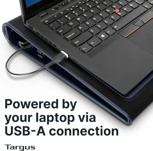 Miniatura 3 de Targus Alfombrilla de Enfriamiento para Regazo con Doble Ventilador de 17 Pulgadas - Almohadilla de Enfriamiento de Neopreno Suave para Laptop