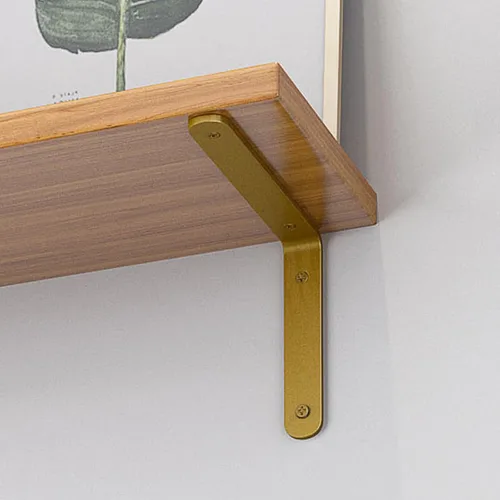 Miniatura 2 de Pxzybd Soporte de estante en forma de L, soporte de estante de metal, soportes angulares de bricolaje, con tornillos, soportes flotantes montados