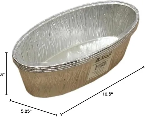 Miniatura 7 de Jetfoil Moldes desechables de aluminio para pan, 3 libras, ovalados, para Acción de Gracias, moldes reciclables para pan, pasteles, brownies