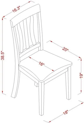 Miniatura 6 de East West Furniture OXAN5-OAK-C set de 5 mesas y 4 sillas para antecomedor, Madera Noble, Dorado Oxan5-roble-c