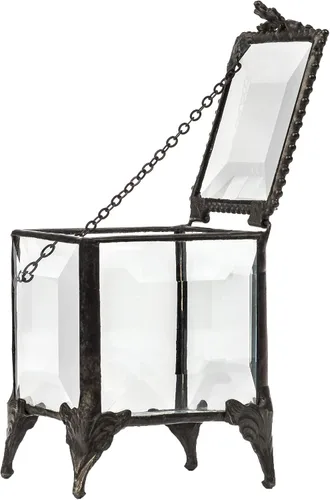 Miniatura 5 de J Devlin - Joyero decorativo de cristal biselado, caja 153
