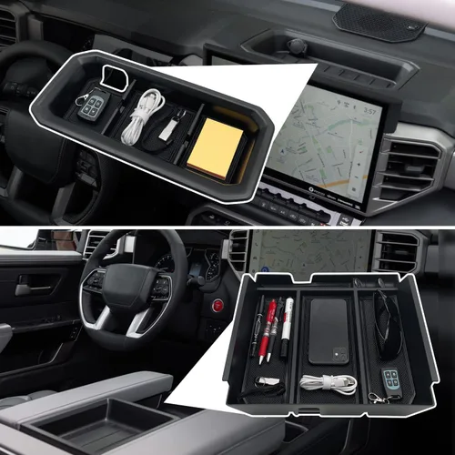 Miniatura 6 de Organizador de consola central, organizador de tablero compatible con Toyota Tundra 2022 2023 2024 2025