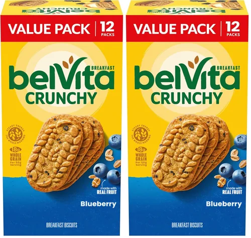 Miniatura 26 de belVita Galletas de barras de desayuno, naranja arándano, 8 paquetes (4 galletas por paquete)