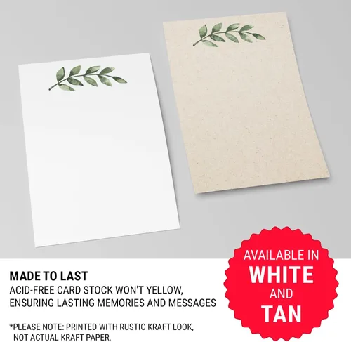 Miniatura 5 de 321Done Tarjetas verdes en blanco, papel kraft de 4 x 6, juego de 50 – fabricadas en los Estados Unidos, cartulina gruesa, ideal para saludos
