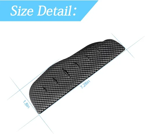Miniatura 2 de Blilo 2 protectores de visera de humo para espejos laterales de automóvil, cejas impermeables de fibra de carbono para automóviles, camiones y SUV