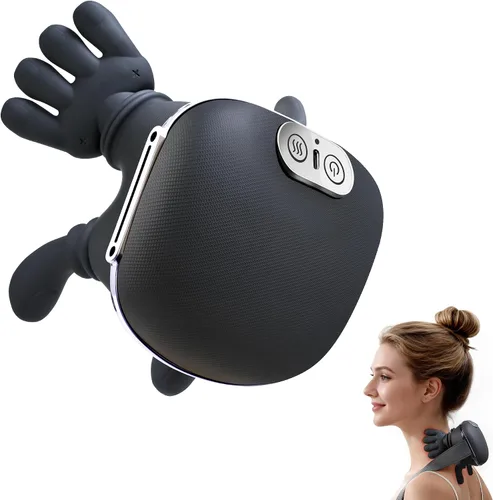 Masajeador de Cuello para Alivio del Dolor con Masaje de Tejido Profundo y Calor, Masajeador Biónico de Mano para Cuello y Hombros para Relajación