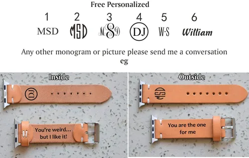 Miniatura 3 de Correas de cuero compatibles con Apple Watch de 1.77 pulgadas, 1.65 pulgadas, 1.73 pulgadas, 1.49 pulgadas, 1.57 pulgadas, 1.61 pulgadas