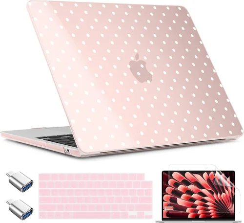 Miniatura 36 de TWOLSKOO Funda para MacBook Air de 15 pulgadas 2025 2024 2023 versión M4 A3241 M3 A3114 M2 A2941, carcasa rígida de plástico y protector