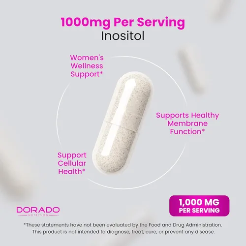 Miniatura 4 de Cápsulas de inositol (mio-inositol) (1000 mg por porción, 120 cápsulas), suplemento de mio-inositol para mujeres, apoyo al equilibrio hormonal