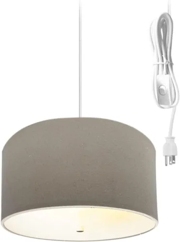 Miniatura 8 de HomeConcept Colgante enchufable de 2 luces de 14 pulgadas con isla azul paridise con difusor, cordón blanco