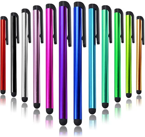 IC ICLOVER Paquete de 10 lápices capacitivos, ligero de 4.1 pulgadas, pantalla táctil de metal, lápiz capacitivo para escribir/dibujar, apto para