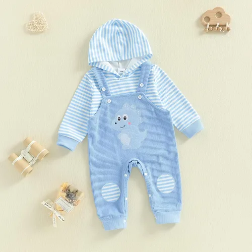Miniatura 143 de Conjunto de ropa de otoño e invierno para bebé y niño, sudadera larga con capucha y pantalones para niños pequeños, 6, 12, 18, 24 meses, 2T
