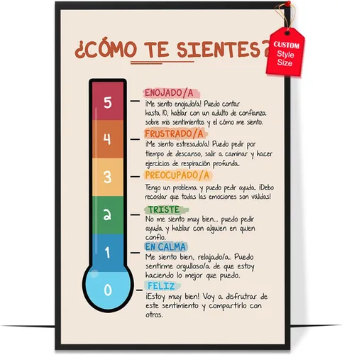 Miniatura 24 de LOLUIS Póster de salud mental, arte de terapia SEL, suministros educativos en español, decoración para escuela, aula y oficina