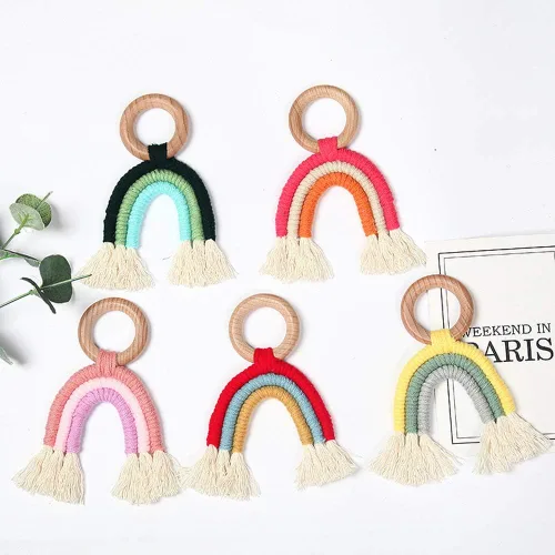 Miniatura 4 de Cordón de macramé gris rosado de 0.118 in x 109 yardas, cuerda de algodón colorido de algodón suave para colgar en la pared, colgar plantas