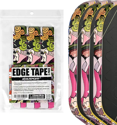 Miniatura 44 de PICKLETECH Pickleball Edge Guard Tape – Pink Unicorn Pattern Edge Tape for Pickleball Paddle - Fit Perfectly Curved Edge - No Wrinkling Sonrisa verde