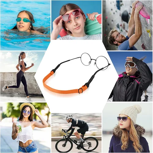 Miniatura 7 de Amabro Adjustable Glasses Straps, 4 PCS Universal Eyewear Retainer Lanyards No Tail for Men, Women, Kids