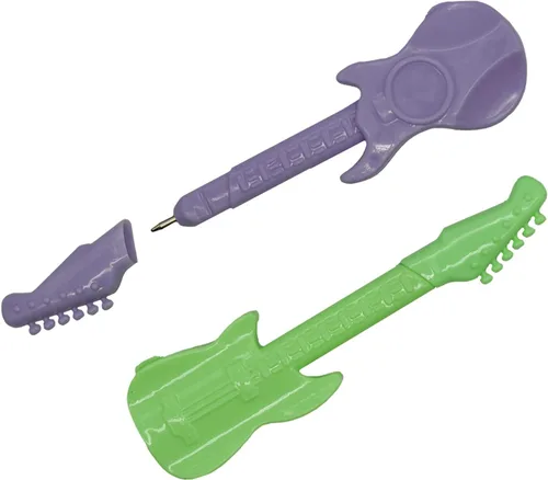 Miniatura 7 de Maydahui 48 mini bolígrafos de guitarra, bolígrafo de música novedosa, color caramelo, estilo simple, tinta azul para estudiantes escolares y fiestas