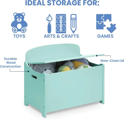 Miniatura 4 de Delta Children MySize Deluxe - Caja de juguetes, color menta