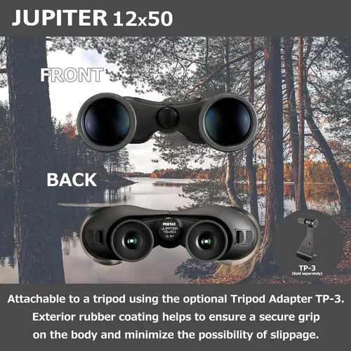 Miniatura 2 de Pentax Jupiter - Binocular de 16 x 50 pulgadas, fácil visión, gran apertura, prisma porro, color negro