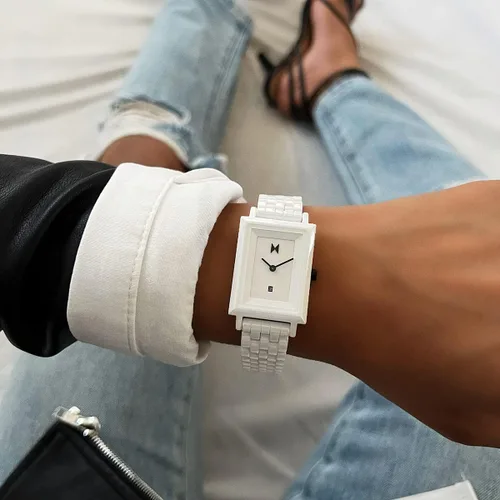 Miniatura 4 de MVMT Reloj cuadrado de cerámica para mujer
