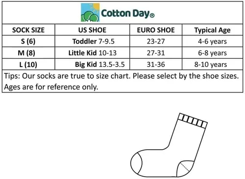 Miniatura 7 de COTTON DAY Caja de regalo de 7 días de la semana, calcetines cortos para niños y niñas, diseño de animales, flores, estrellas y puntos