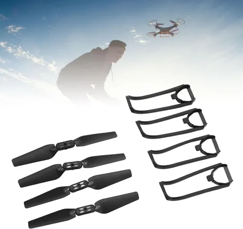 Miniatura 4 de Pongnas Plegable Quadcopter Piezas de repuesto Drone Hélices Cubiertas protectoras Juego de piezas de repuesto para E88 E99 E100 K3 con cable