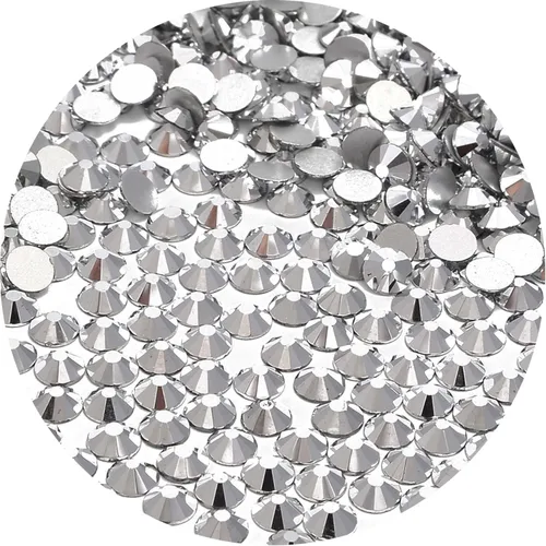 Miniatura 42 de NCB 288 diamantes de imitación de cristal redondos para arte de uñas, con parte trasera plana, para hacer accesorios de bricolaje, zapatos, ropa