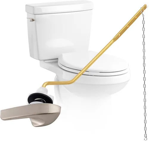 Miniatura 11 de iFealClear Kit universal de repuesto para manija de inodoro, mango de inodoro de montaje lateral/angular, compatible con Kohler Cromo