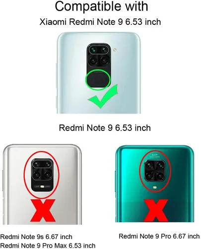 Miniatura 2 de Funda para Xiaomi Redmi Note 9 con protector de pantalla de vidrio templado Hybrid Heavy Duty Armor Funda protectora para teléfono con soporte