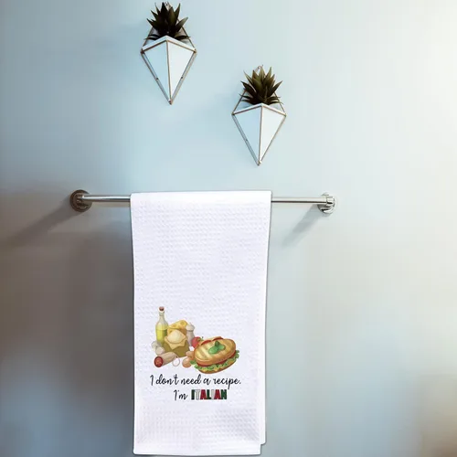Miniatura 5 de POFULL Italian Cooks Gift I Don't Need Recipes I'm Italian Dish Towel - Toalla de cocina italiana (I Don't Need a Recipe Towel)